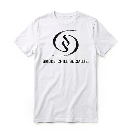 Smoke. Chill. Socialize. T-Shirt ( White )